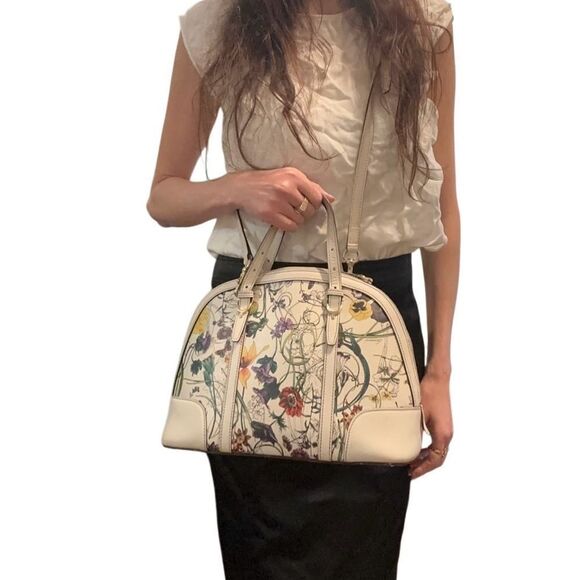Gucci floral Dome tote with shoulder strap - Picture 16 of 16